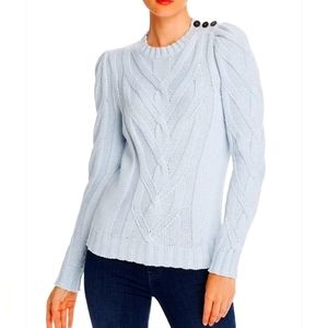 BNWT La Vie Rebecca Taylor sweater wool s blend light blue color size XS